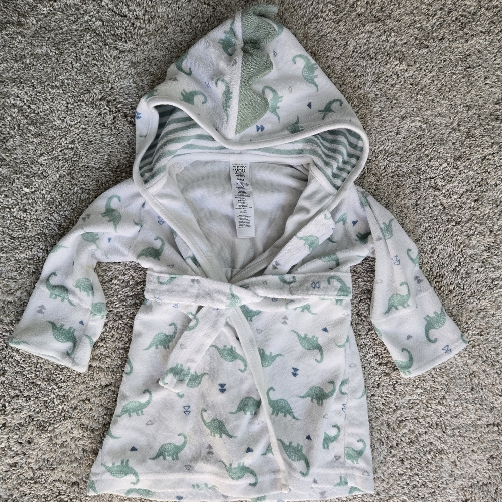 0-9 Month Carters Terry Cloth Dinosaur Robe